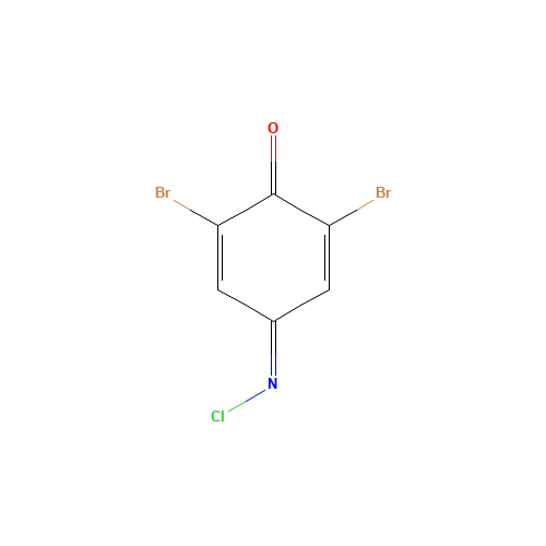 2,6-DIBROMOQUINONE-4-CHLOROIMIDE (CAS: 537-45-1) - Chemical Structure and Molecular Formula 