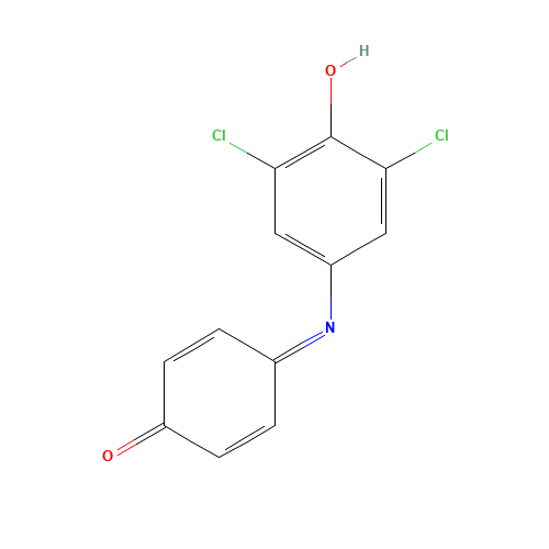 2,6-DICHLOROPHENOLINDOPHENOL (CAS: 956-48-9) - Chemical Structure and Molecular Formula 