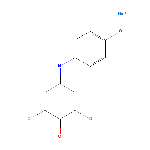 2,6-Dichloroindophenol sodium salt (CAS: 620-45-1) - Chemical Structure and Molecular Formula 