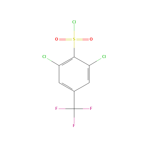 2,6-DICHLORO-4-(TRIFLUOROMETHYL)BENZENESULFONYL CHLORIDE (CAS: 175205-76-2) - Chemical Structure and Molecular Formula 