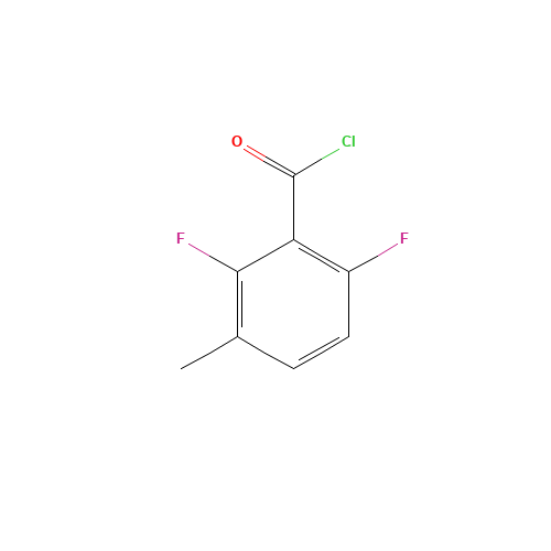 2,6-DIFLUORO-3-METHYLBENZOYL CHLORIDE (CAS: 261763-39-7) - Chemical Structure and Molecular Formula 