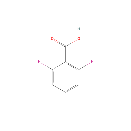 2,6-Difluorobenzoic acid (CAS: 385-00-2) - Chemical Structure and Molecular Formula 