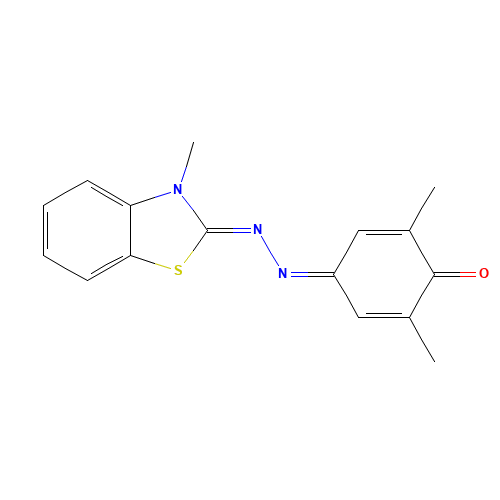 2,6-Dimethyl-2,5-cyclohexadiene-1,4-dione (CAS: 14071-93-3) - Chemical Structure and Molecular Formula 