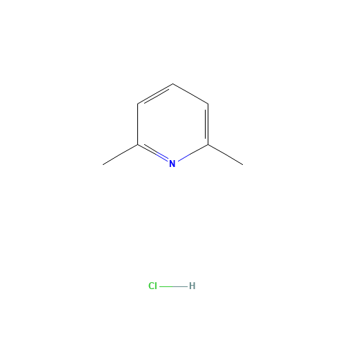 2,6-Lutidinehydrochloride (CAS: 15439-85-7) - Chemical Structure and Molecular Formula 