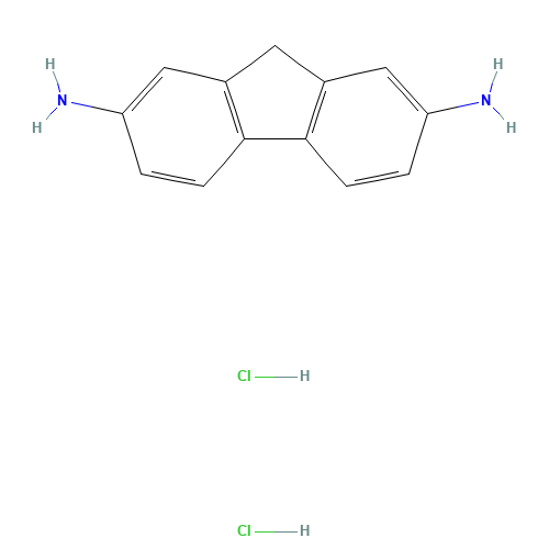 2,7-Diaminofluorene dihydrochloride (CAS: 13548-69-1) - Chemical Structure and Molecular Formula 