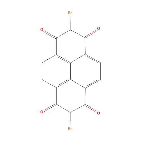 2,7-DIBROMO-1,3,6,8(2H,7H)-PYRENETETRONE (CAS: 68516-49-4) - Chemical Structure and Molecular Formula 