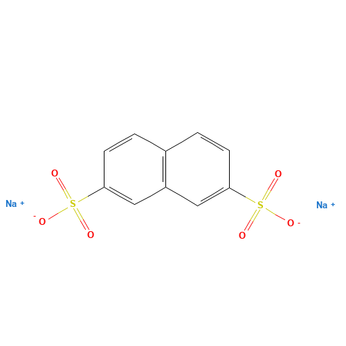 2,7-Naphthalenedisulfonic acid disodium salt (CAS: 1655-35-2) - Chemical Structure and Molecular Formula 