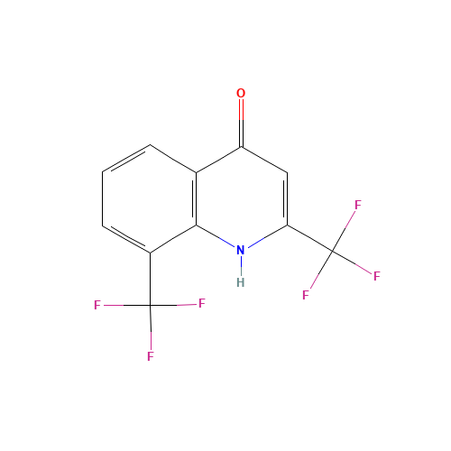 2,8-Bis(trifluoromethyl)-4-quinolinol (CAS: 35853-41-9) - Chemical Structure and Molecular Formula 