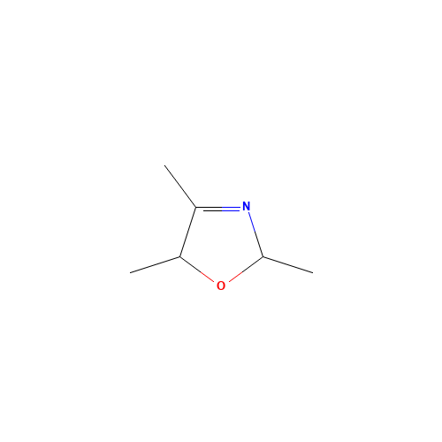 2,4,5-TRIMETHYL-3-OXAZOLINE (CAS: 22694-96-8) - Chemical Structure and Molecular Formula 