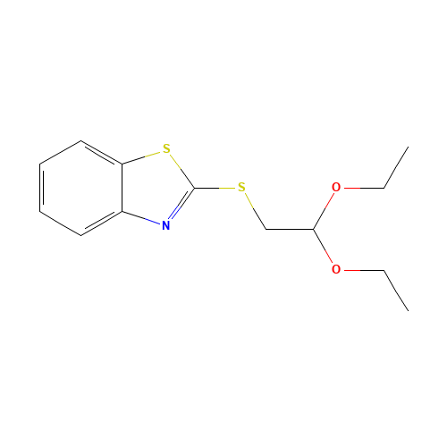 2-[(2,2-DIETHOXYETHYL)THIO]-1,3-BENZOTHIAZOLE (CAS: 13944-94-0) - Chemical Structure and Molecular Formula 