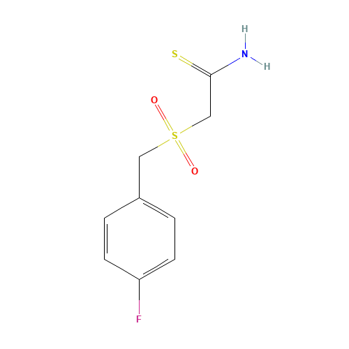 2-(4-FLUOROBENZYLSULFONYL)THIOACETAMIDE (CAS: 175276-88-7) - Chemical Structure and Molecular Formula 