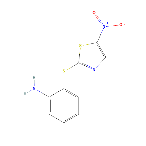 2-(2-AMINOPHENYLTHIO)-5-NITROTHIAZOLE (CAS: 306936-76-5) - Chemical Structure and Molecular Formula 