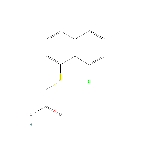 2-(8-CHLORO-1-NAPHTHYLTHIO)ACETIC ACID (CAS: 129-94-2) - Chemical Structure and Molecular Formula 