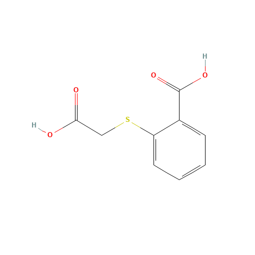 2-(CARBOXYMETHYLTHIO)BENZOIC ACID (CAS: 135-13-7) - Chemical Structure and Molecular Formula 