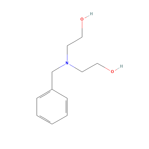 2,2'-(BENZYLIMINO)DIETHANOL (CAS: 101-32-6) - Chemical Structure and Molecular Formula 
