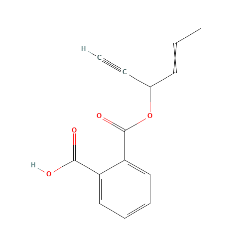 2-[[(1-ETH-1-YNYLBUT-2-ENYL)OXY]CARBONYL]BENZOIC ACID (CAS: 175205-32-0) - Chemical Structure and Molecular Formula 