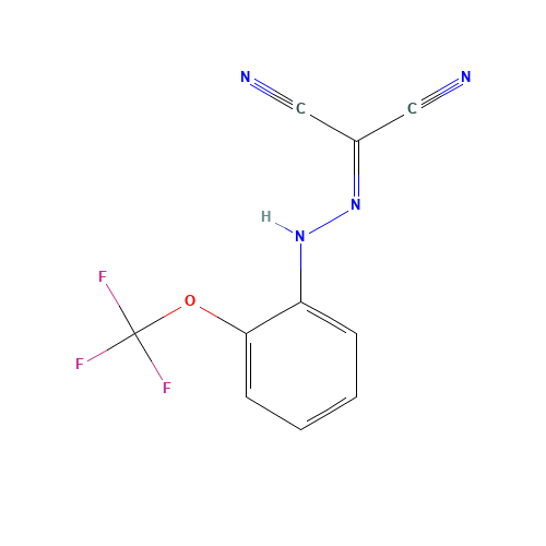 2-[2-[2-(TRIFLUOROMETHOXY)PHENYL]HYDRAZONO]MALONONITRILE (CAS: 7059-93-0) - Related Chemical Product