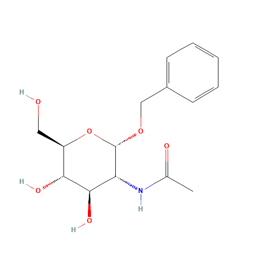 BENZYL 2-ACETAMIDO-2-DEOXY-ALPHA-D-GLUCOPYRANOSIDE (CAS: 13343-62-9) - Chemical Structure and Molecular Formula 