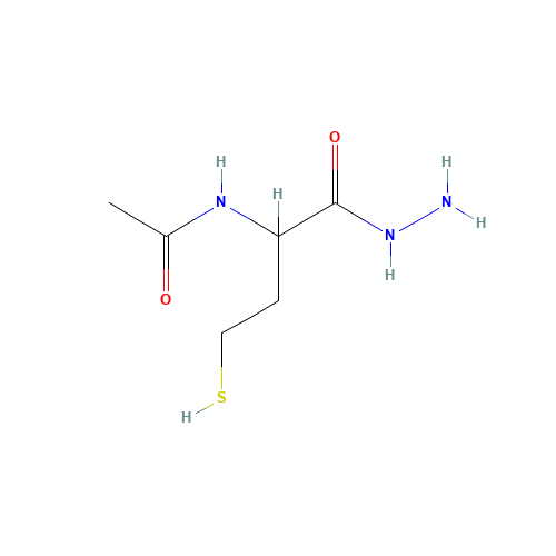 2-ACETAMIDO-4-MERCAPTOBUTANOIC ACID HYDRAZIDE (CAS: 77076-41-6) - Chemical Structure and Molecular Formula 