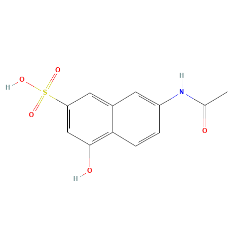 7-(Acetylamino)-4-hydroxy-2-naphthalenesulfonic acid (CAS: 6334-97-0) - Chemical Structure and Molecular Formula 