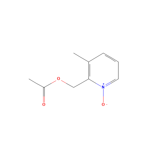 2-Acetoxy Methyl-3-Methyl Pyridine-N-Oxide (CAS: 52814-41-2) - Chemical Structure and Molecular Formula 