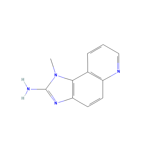 2-AMINO-1-METHYL-3H-IMIDAZO[4,5-F]QUINOLINE (CAS: 102408-25-3) - Chemical Structure and Molecular Formula 