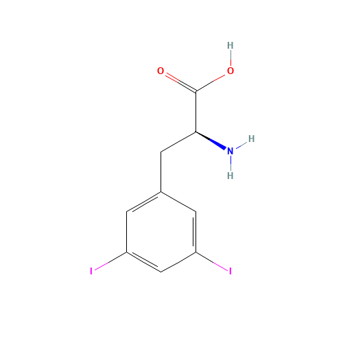 2-AMINO-3-(4-HYDROXY-3,5-DIIODOPHENYL)PROPANOIC ACID HYDRATE (CAS: 20704-71-6) - Chemical Structure and Molecular Formula 