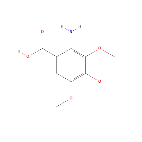 2-AMINO-3,4,5-TRIMETHOXYBENZOIC ACID (CAS: 61948-85-4) - Chemical Structure and Molecular Formula 