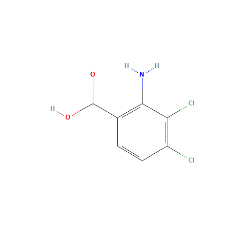 2-Amino-3,4-dichlorobenzoicacid (CAS: 20776-62-9) - Chemical Structure and Molecular Formula 