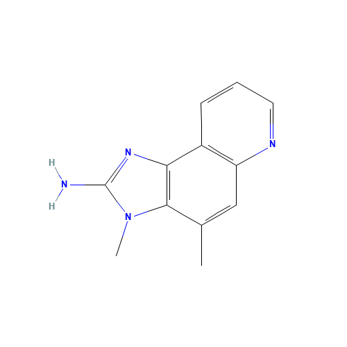2-AMINO-3,4-DIMETHYL-3H-IMIDAZO [4,5-F]QUINOLINE (CAS: 77094-11-2) - Chemical Structure and Molecular Formula 