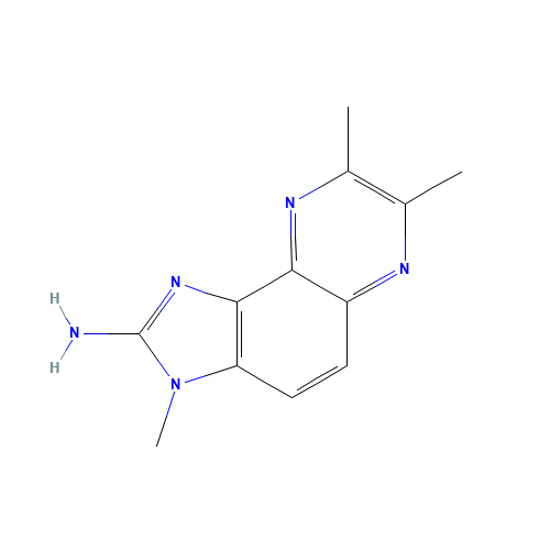 2-AMINO-3,7,8-TRIMETHYL-3H-IMIDAZO[4,5-F]QUINOXALINE (CAS: 92180-79-5) - Chemical Structure and Molecular Formula 