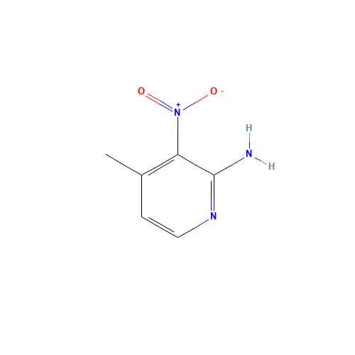 2-Amino-3-nitro-4-picoline (CAS: 6635-86-5) - Chemical Structure and Molecular Formula 