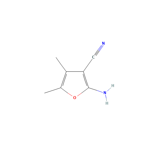 2-AMINO-4,5-DIMETHYL-3-FURANCARBONITRILE (CAS: 5117-88-4) - Chemical Structure and Molecular Formula 