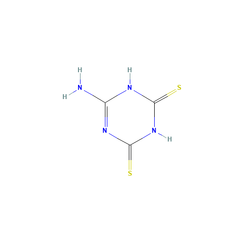 2-AMINO-1,3,5-TRIAZINE-4,6-DITHIOL (CAS: 2770-75-4) - Chemical Structure and Molecular Formula 