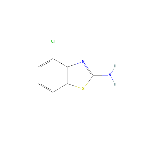 2-AMINO-4-CHLOROBENZOTHIAZOLE (CAS: 19952-47-7) - Chemical Structure and Molecular Formula 