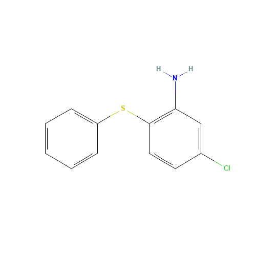 2-Amino-4-chlorodiphenylsulfide (CAS: 4235-20-5) - Chemical Structure and Molecular Formula 