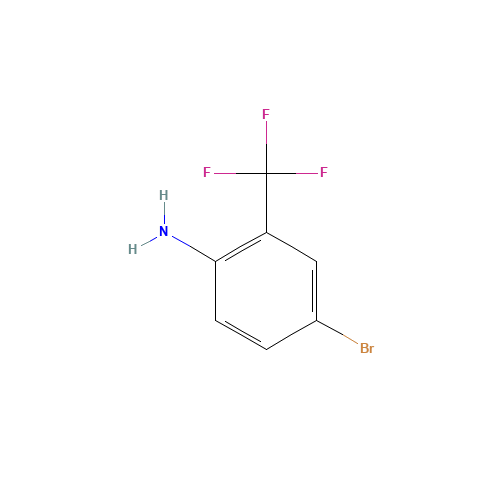 2-Amino-5-bromobenzotrifluoride (CAS: 445-02-3) - Chemical Structure and Molecular Formula 