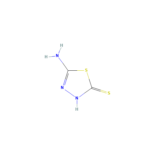 5-Amino-1,3,4-thiadiazole-2-thiol (CAS: 2349-67-9) - Chemical Structure and Molecular Formula 