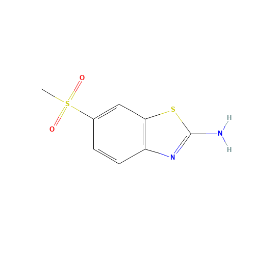 2-AMINO-6-(METHYLSULFONYL)BENZOTHIAZOLE (CAS: 17557-67-4) - Chemical Structure and Molecular Formula 