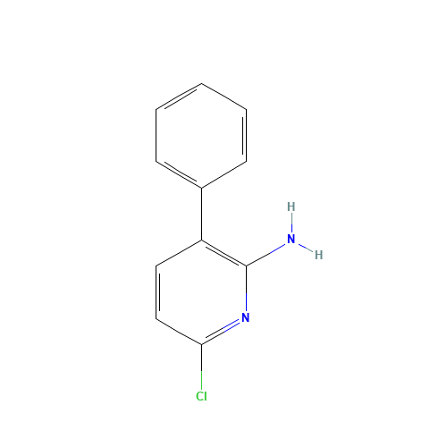 2-Amino-6-chloro-3-phenylpyridine (CAS: 69214-19-3) - Chemical Structure and Molecular Formula 