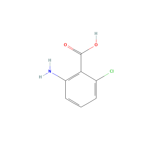 2-Amino-6-chlorobenzoic acid (CAS: 2148-56-3) - Chemical Structure and Molecular Formula 