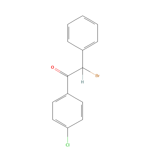 2-BROMO-1-(4-CHLOROPHENYL)-2-PHENYLETHAN-1-ONE (CAS: 1889-78-7) - Chemical Structure and Molecular Formula 