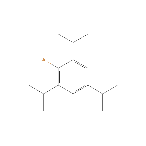 1-BROMO-2,4,6-TRIISOPROPYLBENZENE (CAS: 21524-34-5) - Chemical Structure and Molecular Formula 