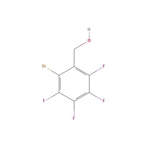2-BROMO-3,4,5,6-TETRAFLUOROBENZYLALCOHOL (CAS: 292621-47-7) - Chemical Structure and Molecular Formula 