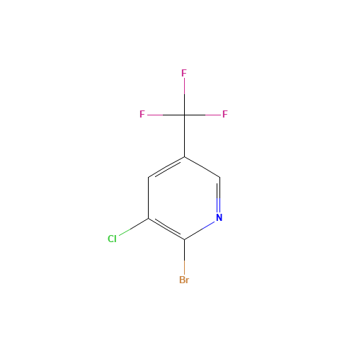 2-Bromo-3-chloro-5-(trifluoromethyl)pyridine (CAS: 75806-84-7) - Chemical Structure and Molecular Formula 