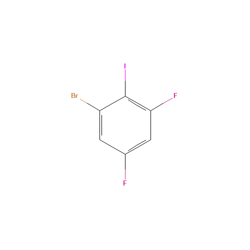 2-BROMO-4,6-DIFLUOROIODOBENZENE (CAS: 175278-11-2) - Chemical Structure and Molecular Formula 