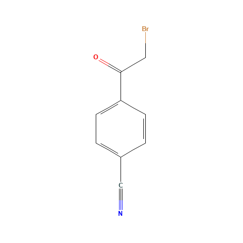 4-CYANOPHENACYL BROMIDE (CAS: 20099-89-2) - Chemical Structure and Molecular Formula 