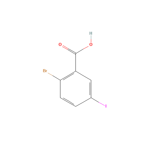 2-BROMO-5-IODOBENZOIC ACID (CAS: 25252-00-0) - Chemical Structure and Molecular Formula 