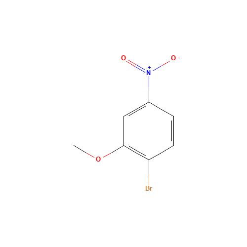 2-BROMO-5-NITROANISOLE (CAS: 77337-82-7) - Chemical Structure and Molecular Formula 