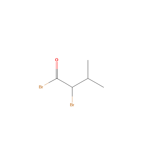 2-Bromo-3-methylbutanoyl bromide (CAS: 26464-05-1) - Chemical Structure and Molecular Formula 